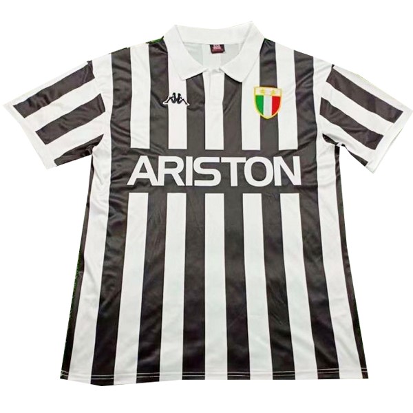 Tailandia Camiseta Juventus Primera equipación Retro 1984 Negro Blanco